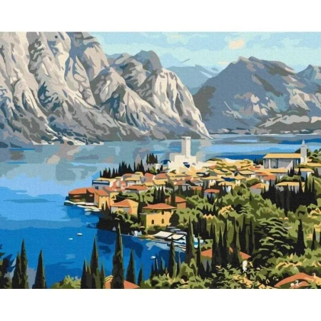 Malowanie po numerach - Miasto nad morzem 40x50cm - Twoje Hobby