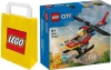 2W1 LEGO CITY 60411 STRAŻACKI HELIKOPTER RATUNKOWY+TORBA