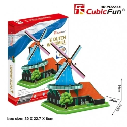Puzzle 3D Wiatrak Holenderski XL - Cubic Fun