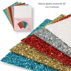Tektura A4 gładka brokat 3D 5 kolorów - Penword
