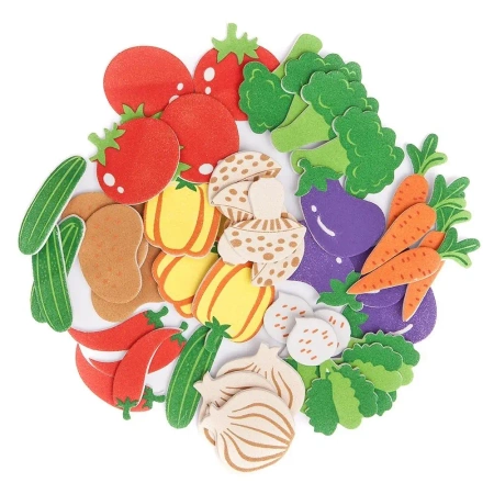 Naklejki z pianki warzywa 44szt - Dalprint