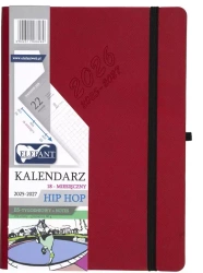 Kalendarz 2025/2027 B5 18M + notes Hip Hop czerwon - praca zbiorowa
