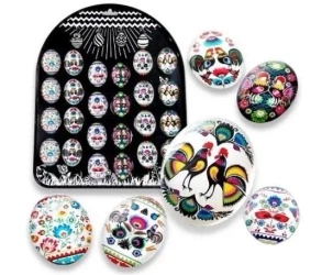 Magnesy świąteczne pisanki małe 24szt - Penword