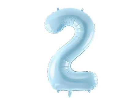 Balon foliowy 2 jasny niebieski 86cm - PartyDeco
