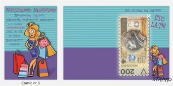 Karnet Comic B6 + koperta wzór nr 01 - Stamp