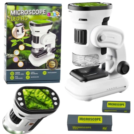 Mikroskop edukacyjny cyfrowy z ekranem - Leantoys
