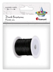 Drucik florystyczny 0,3mm 20m czarny - Titanum