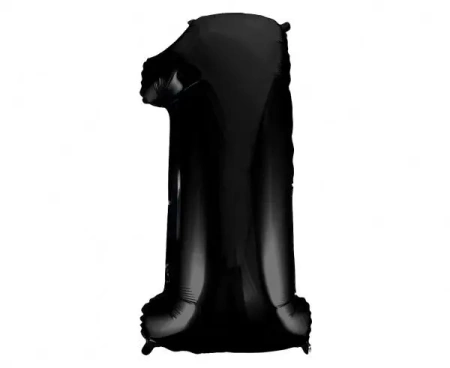 Balon foliowy B&C cyfra 1 czarna 92cm - Godan