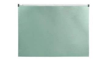 Teczka A4 na suwak PP zieleń morandi - BIURFOL