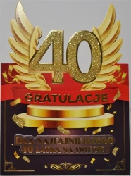 Karnet Urodziny 40 męskie - YEKU