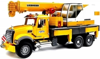 MACK Granite z dźwigiem Liebherr - Bruder