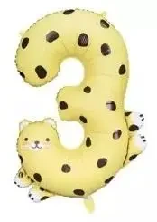 Balon foliowy 3 Gepard 68x98cm - PartyDeco