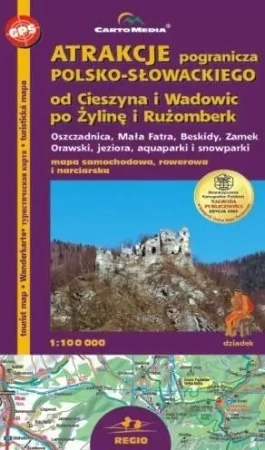 Atrakcje pogranicza polsko-słow. mapa 1:100 000 - praca zbiorowa