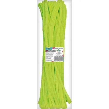Druciki dekoracyjne 0,6x30cm fluo kanarkowe 50szt - Titanum