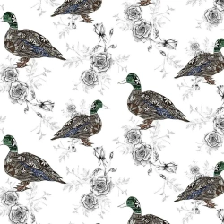 Karnet Swarovski kwadrat CL0403 Etniczne kaczki - Clear Creations