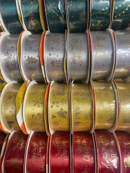 Wstążka ozdobna Christmas mix - Rozette