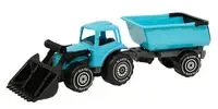 Traktor z ładowaczem i przyczepką 57 cm, kolor turkusowy PLASTO - Tactic