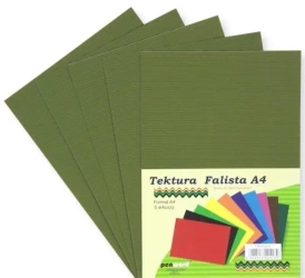 Tektura A4 falista oliwkowa 5szt - Penword