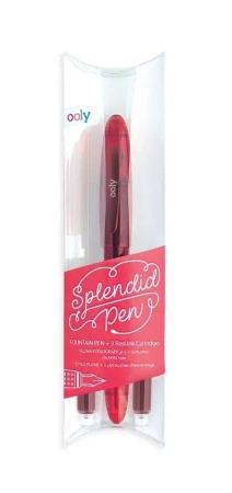Pióro wieczne Splendid czerwone + 3 naboje - Kolorowe Baloniki