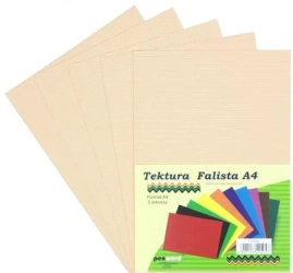 Tektura A4 falista cielista 5szt - Penword