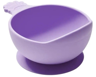 Miska silikonowa z przyssawką i uchwytem fioletowa - Nana's Manners