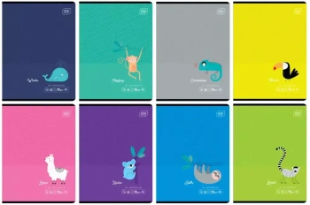 Zeszyt A5 16 kartek w kolorową linię Kids Tropic, mix wzorów, cena za 1 szt