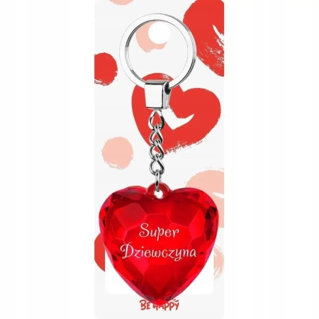 Brelok serce Super Dziewczyna - Be-Happy Gifts