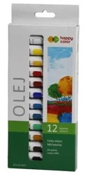 Farba olejna 12ml 12 kolorów HAPPY COLOR - GDD