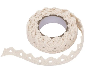 Koronka bawełniana samoprzylepna ecru 1,80m - Dalprint dpCraft