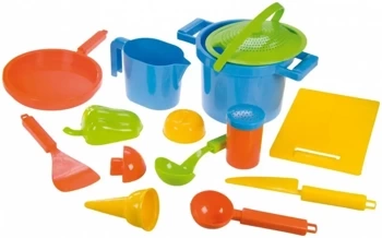 Zestaw do piasku - Naczynia kuchenne, 14 elementów - Lena