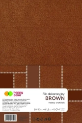 Filc dekoracyjny brązowy 10szt HAPPY COLOR - GDD