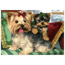 Mozaika diamentowa 5D - Yorki 40x30cm - Titanum