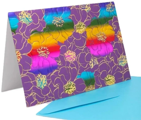 Karnet B6 JCT-19-11-140333 złocony Kwiaty - Fresh