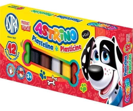 Plastelina Astrino 12 kolorów ASTRA - ASTRA papiernicze