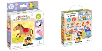 2W1 CZUCZU UKŁADAM ZWIERZĄTKA + PUZZLE CO ROBIMY W DOMU 2+ 3+