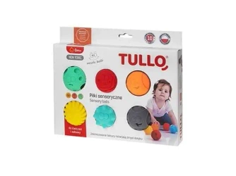 Piłki sensoryczne buźki 6szt - Tullo