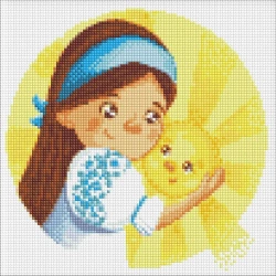 Diamentowa mozaika - Słoneczko 30x30cm - Ideyka