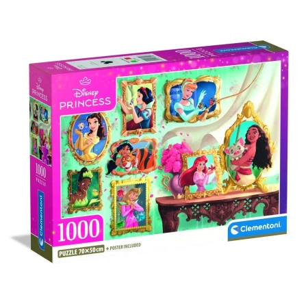 Puzzle 1000 Compact Disney Princess - Clementoni