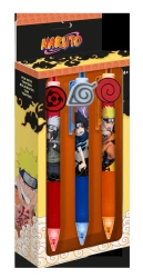 Długopis z Toperem Naruto 3 sztuki NA00004 - Kids Euroswan