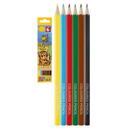 Kredki ołówkowe sześciokątne 6 kolorów - Titanum