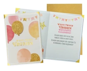 Karnet B6 Urodziny balony - Kukartka