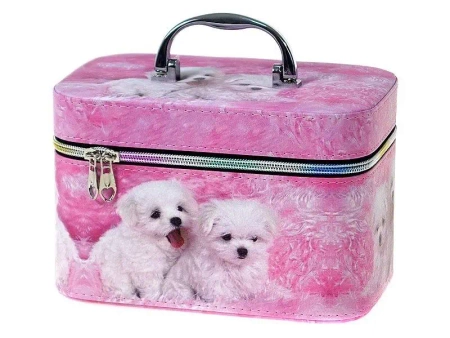 Kuferek M z lusterkiem na zamek 21x14x13cm - ADAR