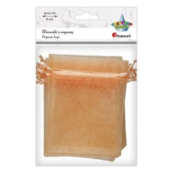 Woreczki z organzy łososiowe 9x12cm 6szt - Titanum