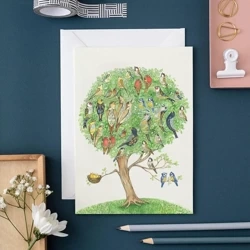 Karnet A153 B6 + koperta Ptasie drzewo - DM Collection