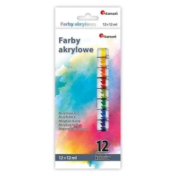 Farby akrylowe 12 kolorów - Titanum