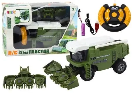 Kombajn RC zielony - Leantoys