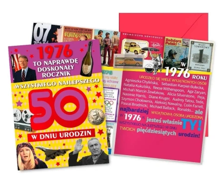 Karnet Urodziny 50 - Kukartka
