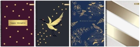 Kołozeszyt A4/80K kratka Metalic (5szt) - Beniamin