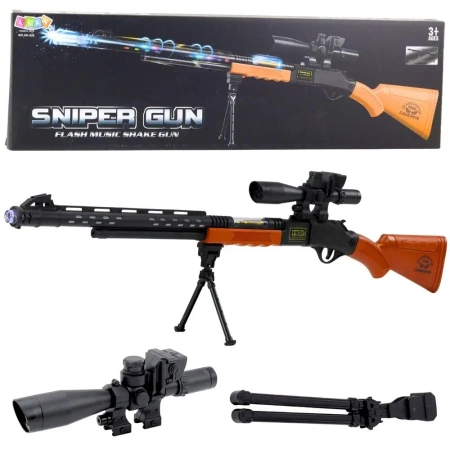 Karabin snajperski AK-528 celownik, statyw - Leantoys