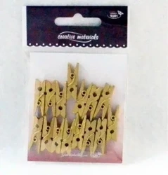 Klamerki ozdobne złote 25mm 15szt - Galeria Hobby